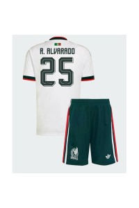 Meksiko Roberto Alvarado #25 Jalkapallovaatteet Lasten Vieraspeliasu MM-kisat 2026 Lyhythihainen (+ Lyhyet housut)